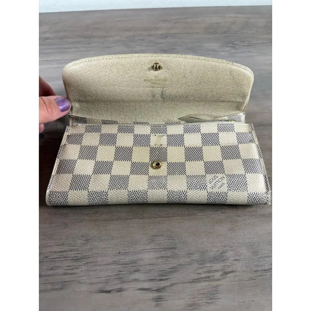 Louis Vuitton Damier‎ Azur Textured Wallet- France- Great Used Condition - Picture 4 of 7